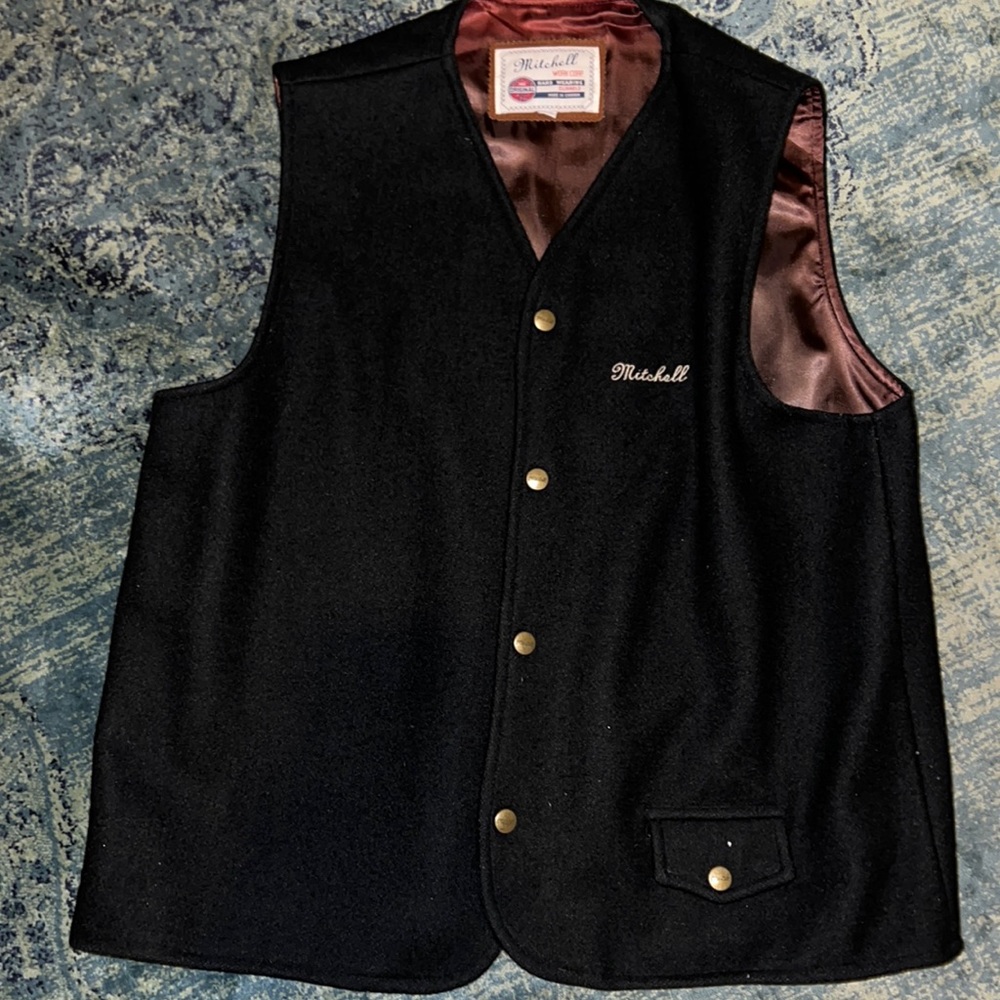 Vintage Mitchell workwear wool vest